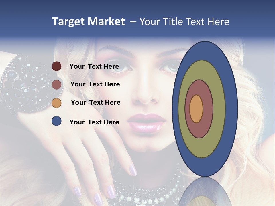 Caucasian Gloss Hair PowerPoint Template