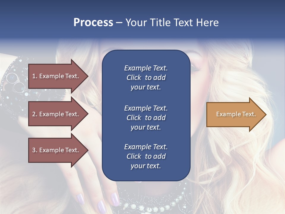 Caucasian Gloss Hair PowerPoint Template