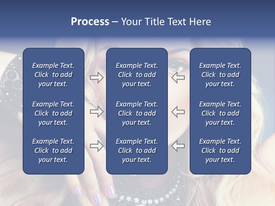 Caucasian Gloss Hair PowerPoint Template