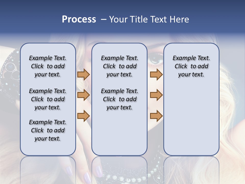Caucasian Gloss Hair PowerPoint Template
