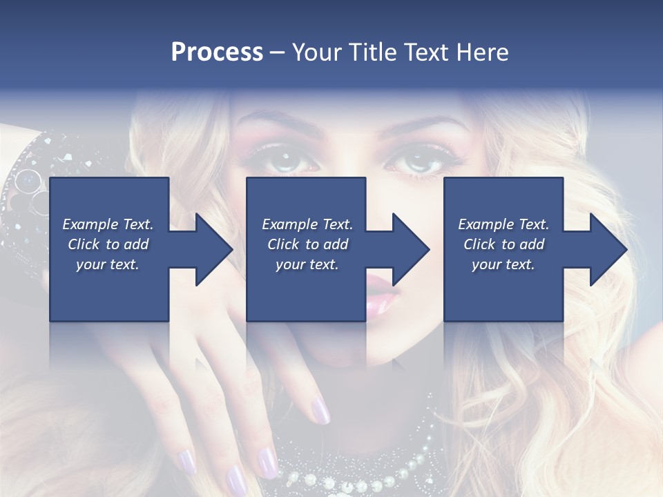 Caucasian Gloss Hair PowerPoint Template