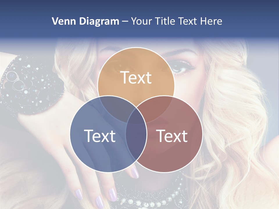 Caucasian Gloss Hair PowerPoint Template
