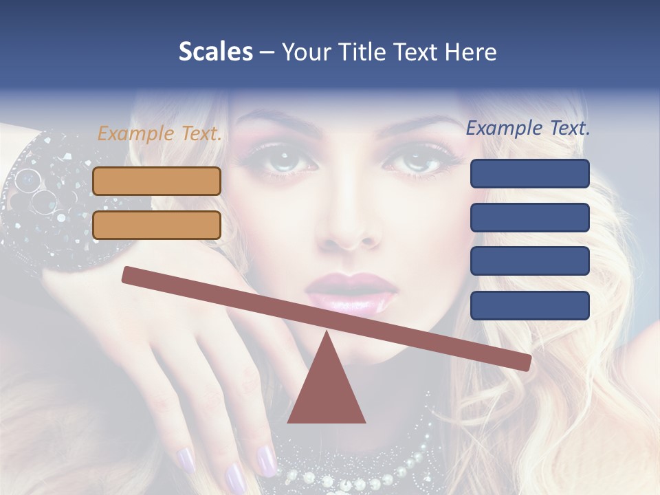 Caucasian Gloss Hair PowerPoint Template