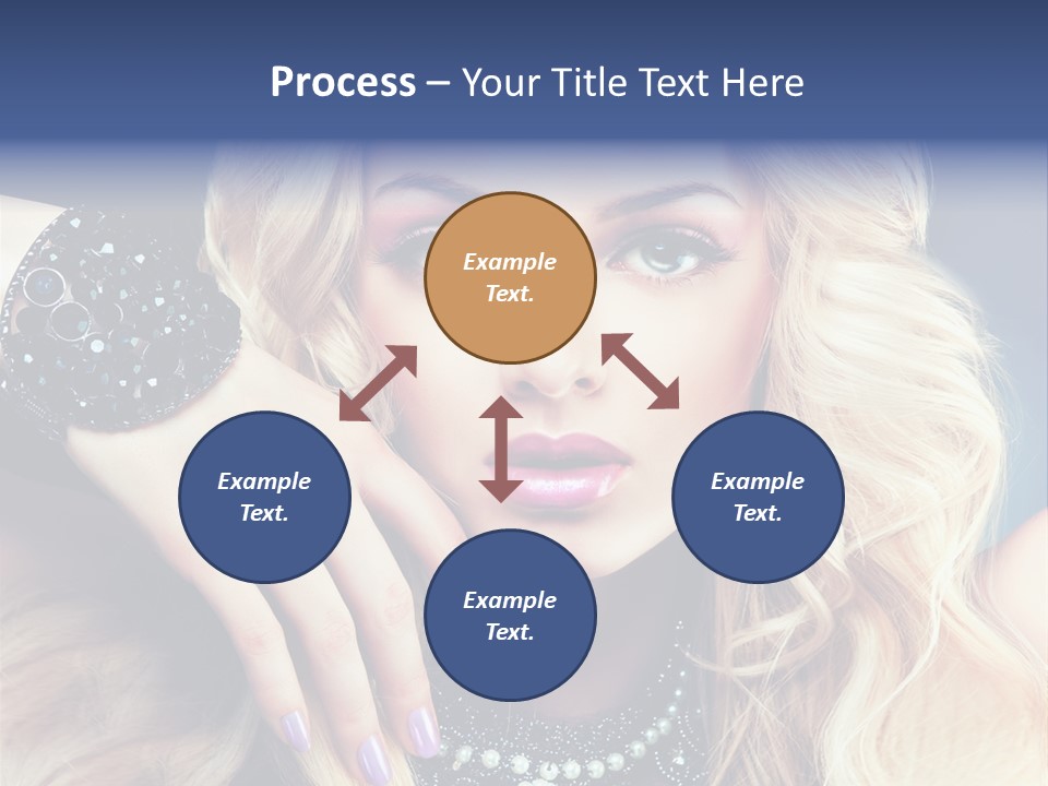 Caucasian Gloss Hair PowerPoint Template