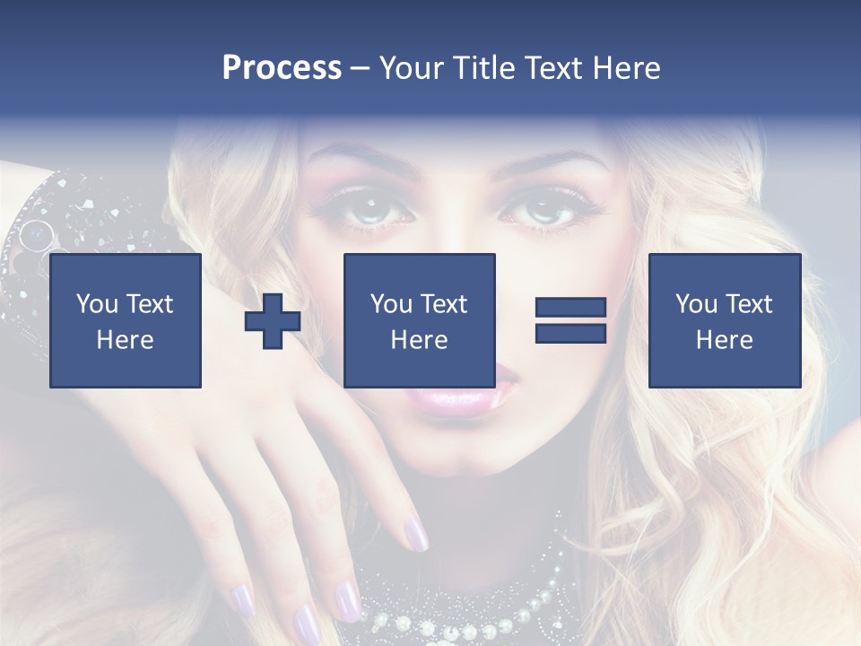 Caucasian Gloss Hair PowerPoint Template