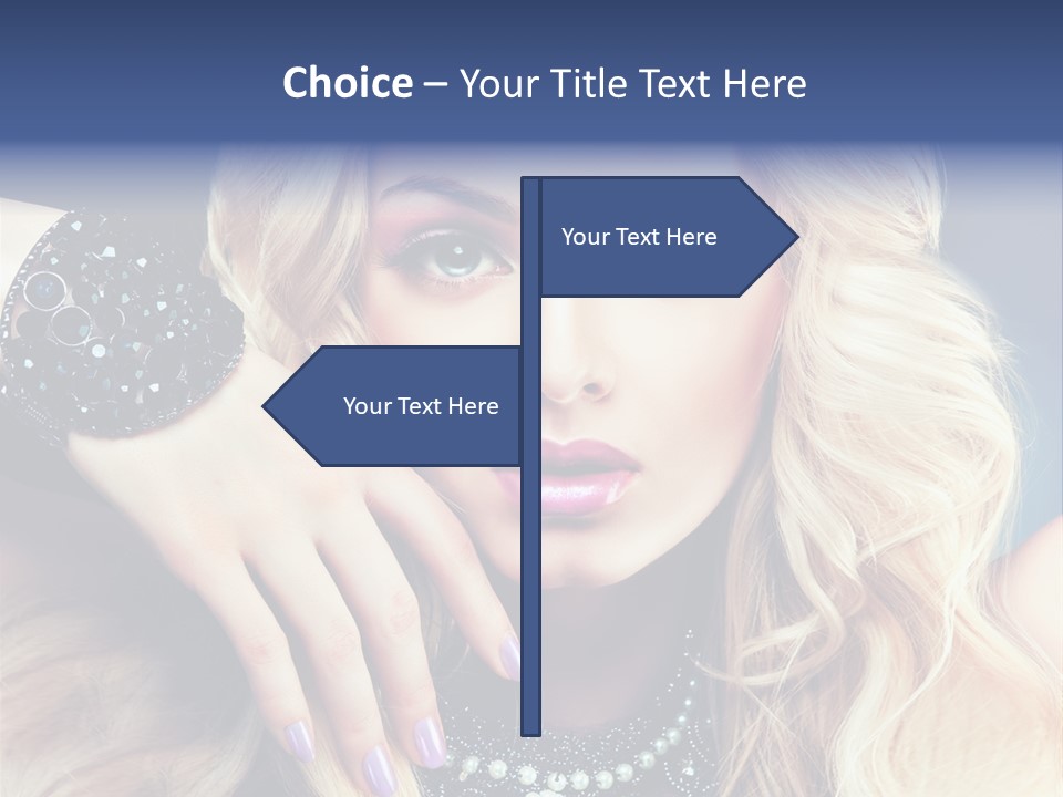 Caucasian Gloss Hair PowerPoint Template