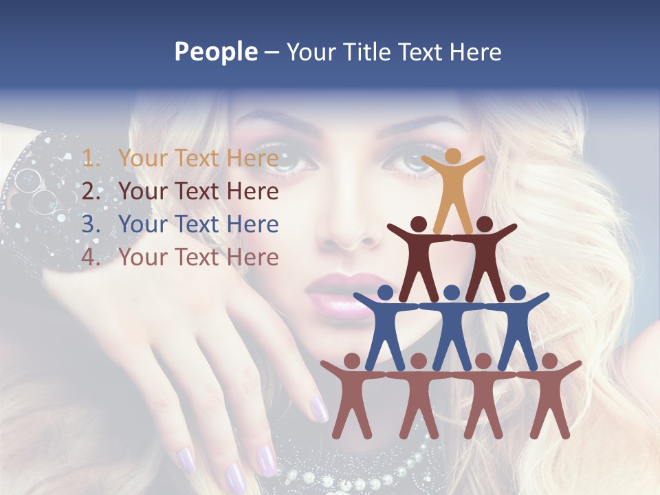 Caucasian Gloss Hair PowerPoint Template