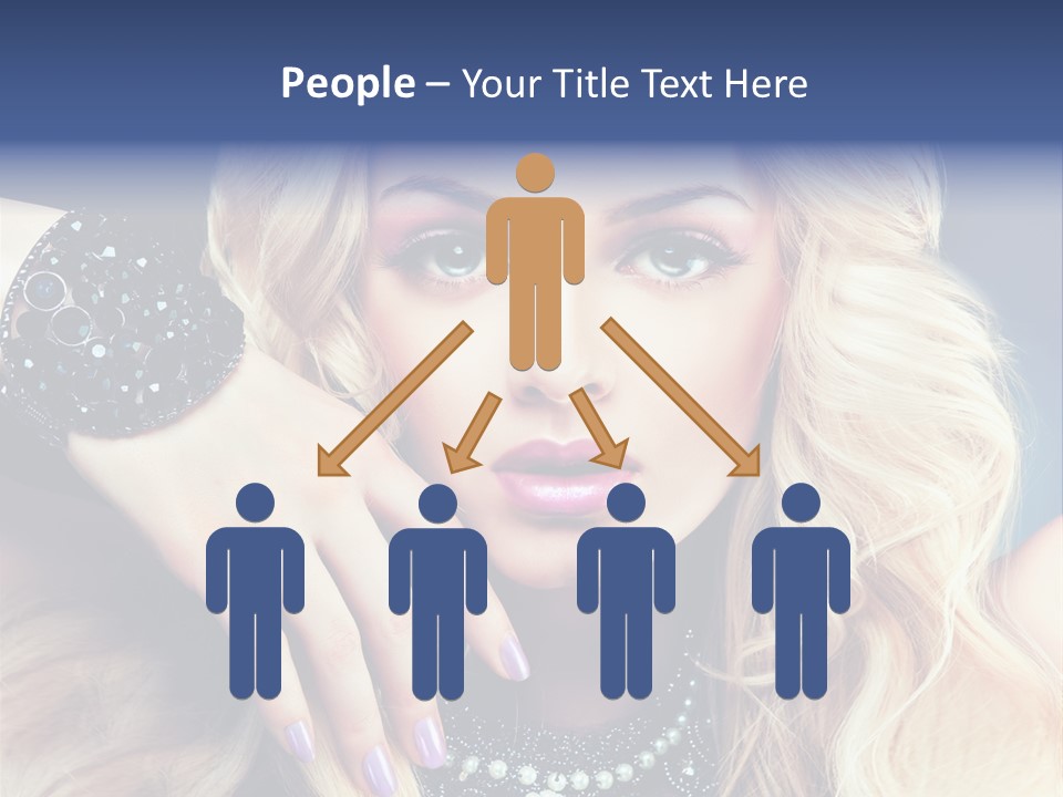 Caucasian Gloss Hair PowerPoint Template