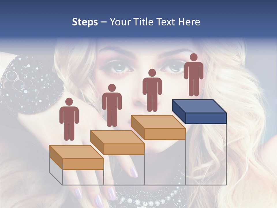 Caucasian Gloss Hair PowerPoint Template