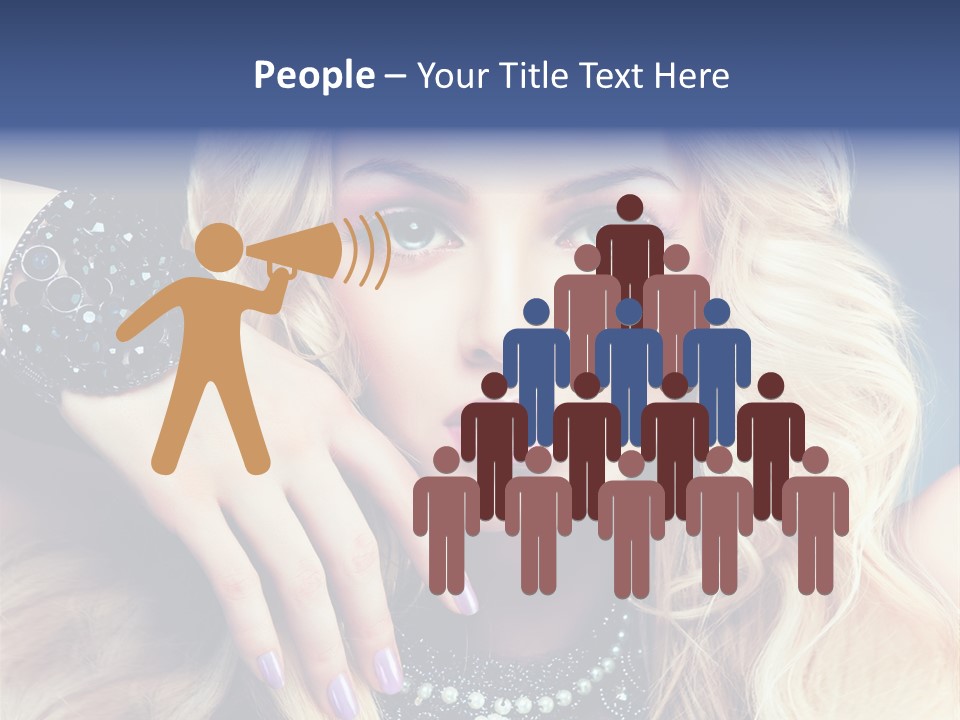 Caucasian Gloss Hair PowerPoint Template