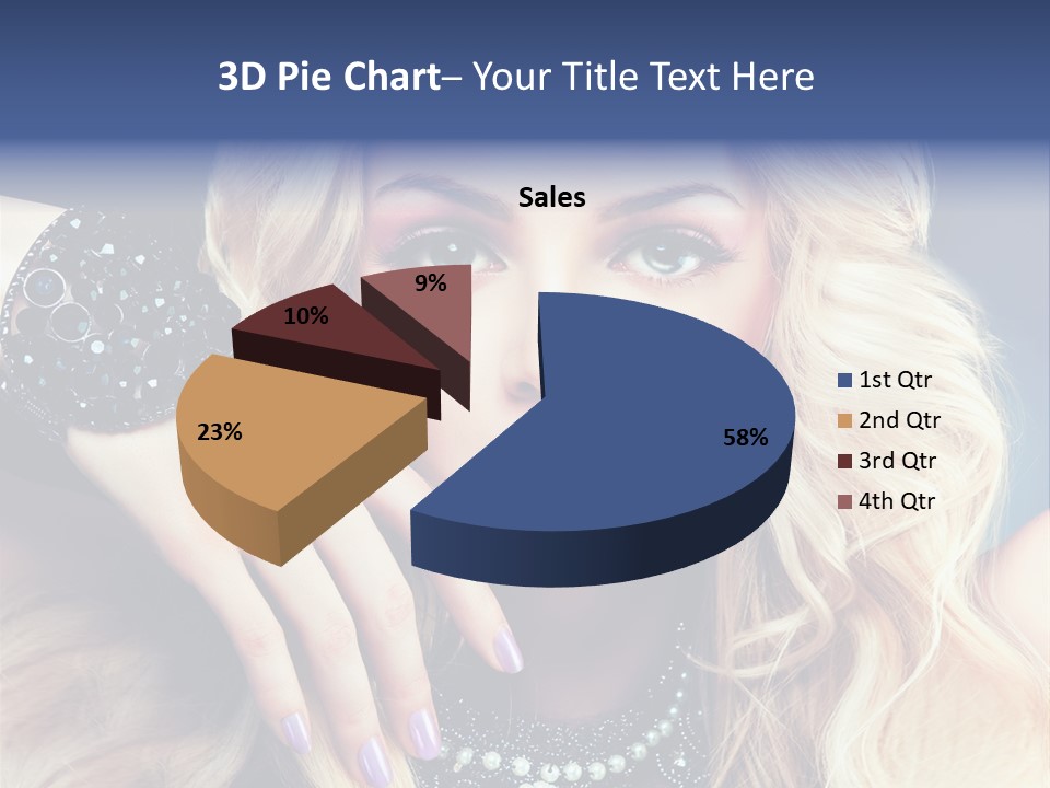 Caucasian Gloss Hair PowerPoint Template