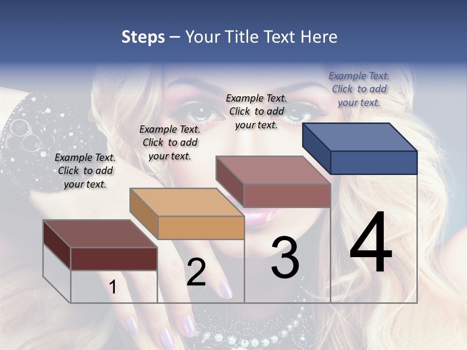 Caucasian Gloss Hair PowerPoint Template
