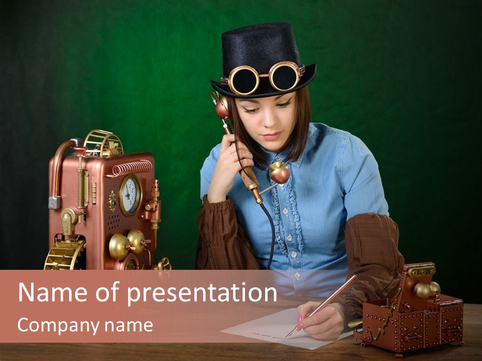 Beautiful Looking Glass PowerPoint Template