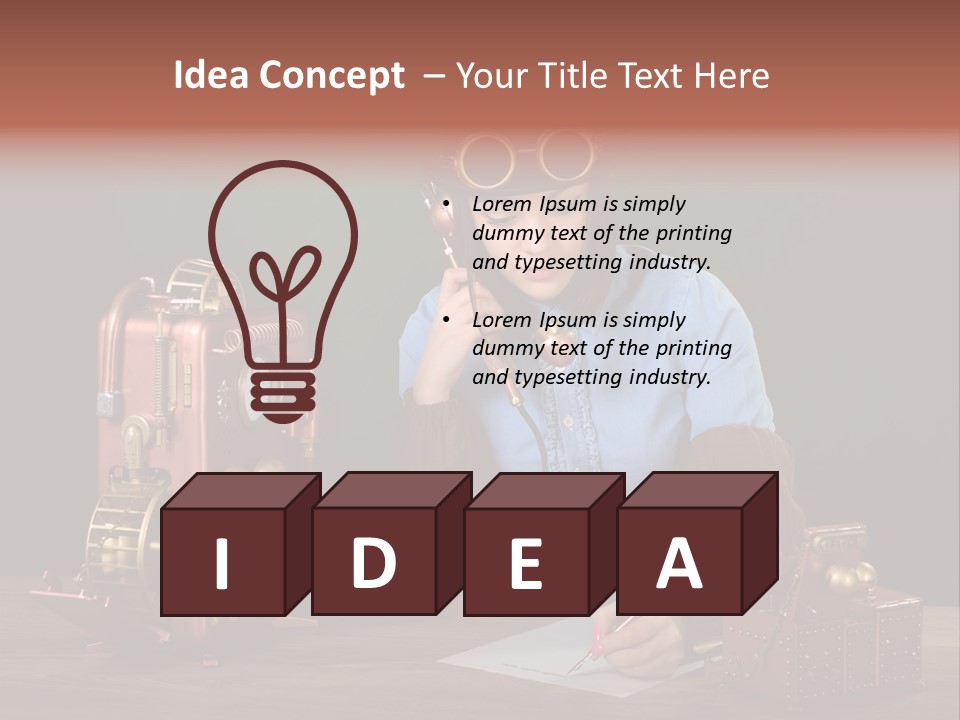Beautiful Looking Glass PowerPoint Template