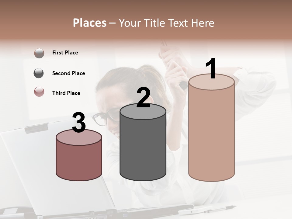 Angry Failure White Collar Worker PowerPoint Template