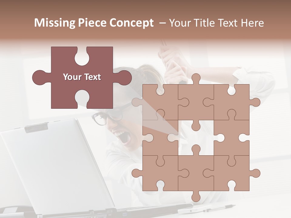 Angry Failure White Collar Worker PowerPoint Template