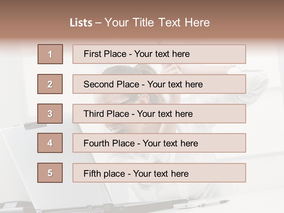 Angry Failure White Collar Worker PowerPoint Template