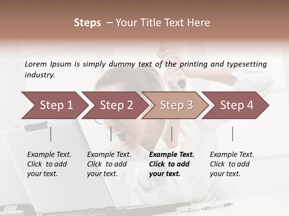 Angry Failure White Collar Worker PowerPoint Template