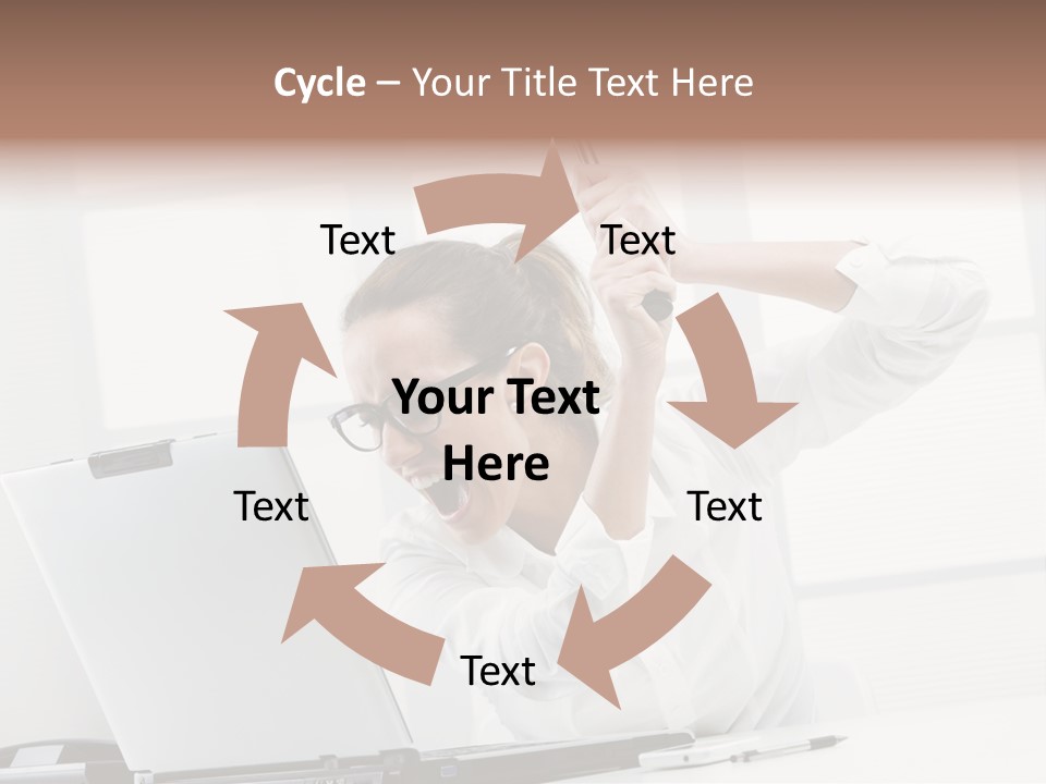 Angry Failure White Collar Worker PowerPoint Template