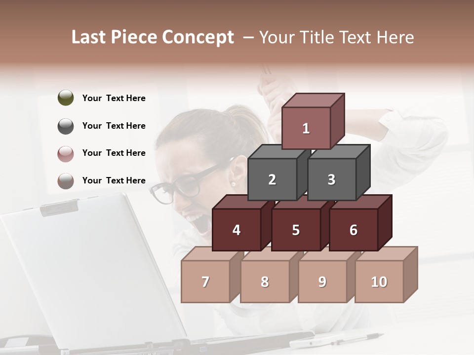 Angry Failure White Collar Worker PowerPoint Template