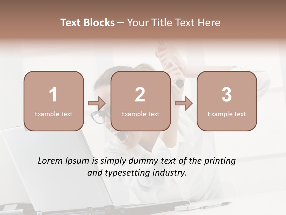 Angry Failure White Collar Worker PowerPoint Template