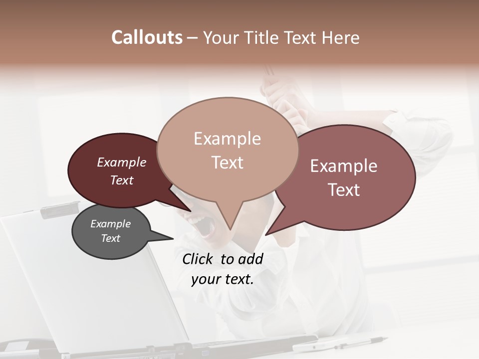 Angry Failure White Collar Worker PowerPoint Template