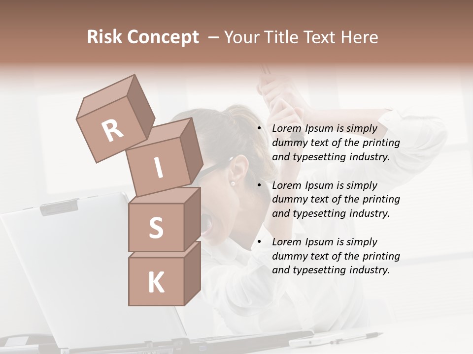 Angry Failure White Collar Worker PowerPoint Template