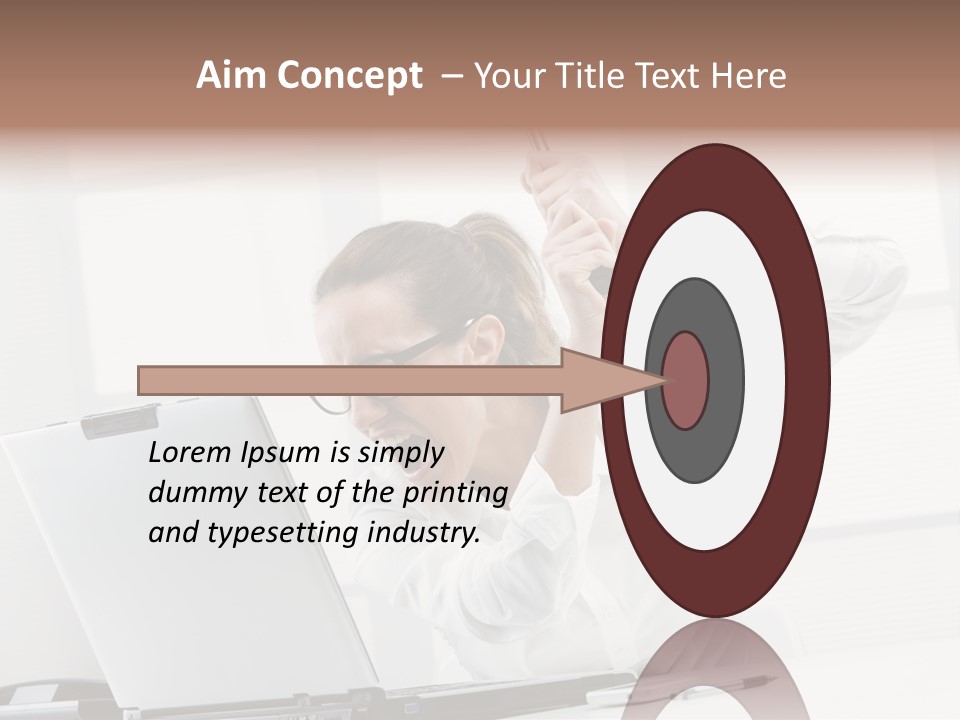 Angry Failure White Collar Worker PowerPoint Template