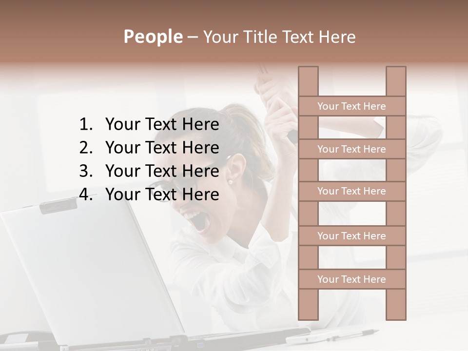 Angry Failure White Collar Worker PowerPoint Template