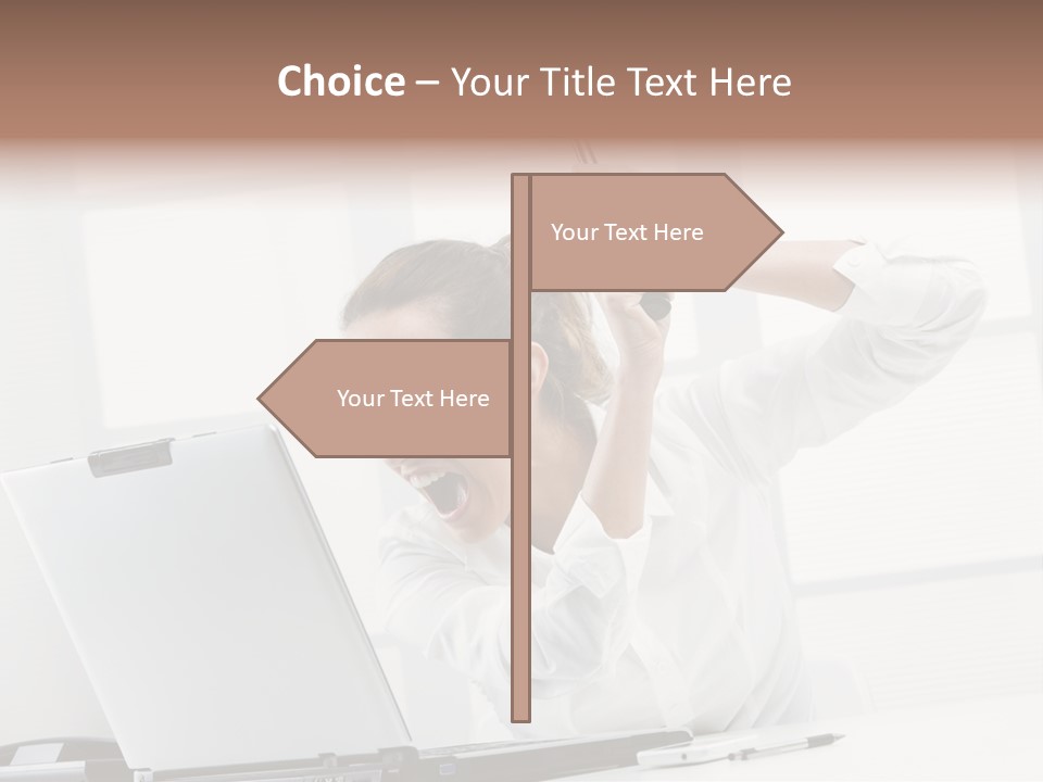 Angry Failure White Collar Worker PowerPoint Template