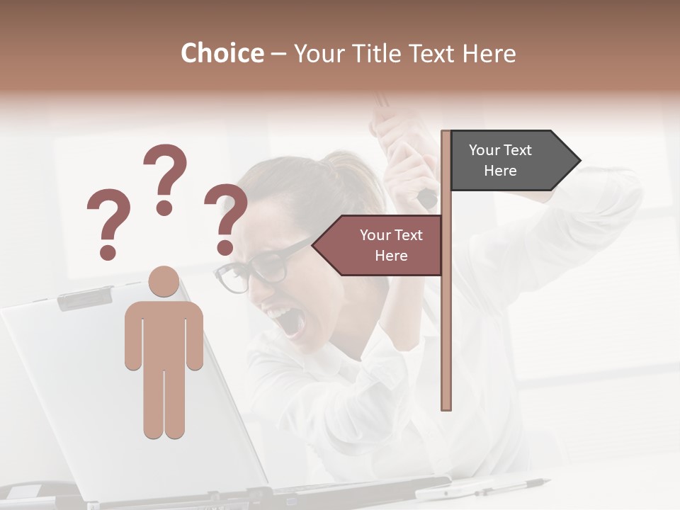 Angry Failure White Collar Worker PowerPoint Template