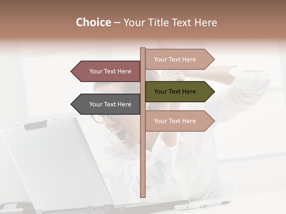 Angry Failure White Collar Worker PowerPoint Template