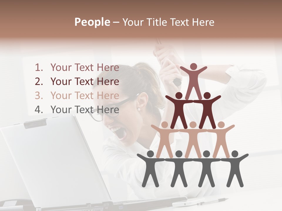 Angry Failure White Collar Worker PowerPoint Template
