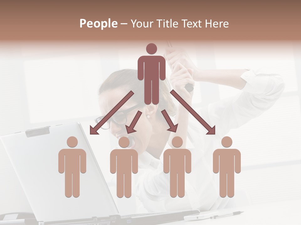 Angry Failure White Collar Worker PowerPoint Template