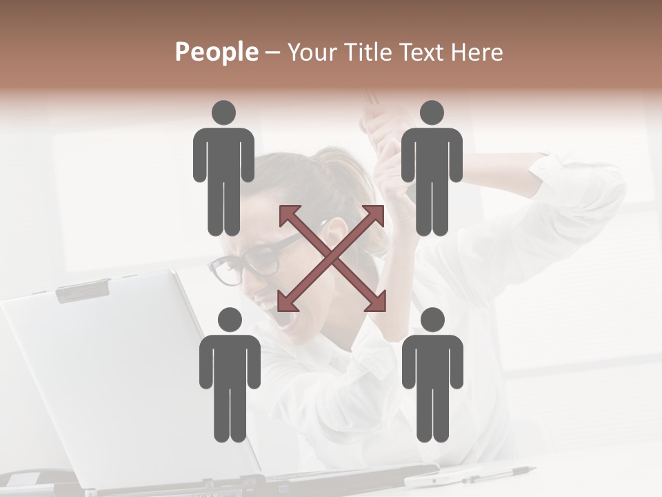 Angry Failure White Collar Worker PowerPoint Template