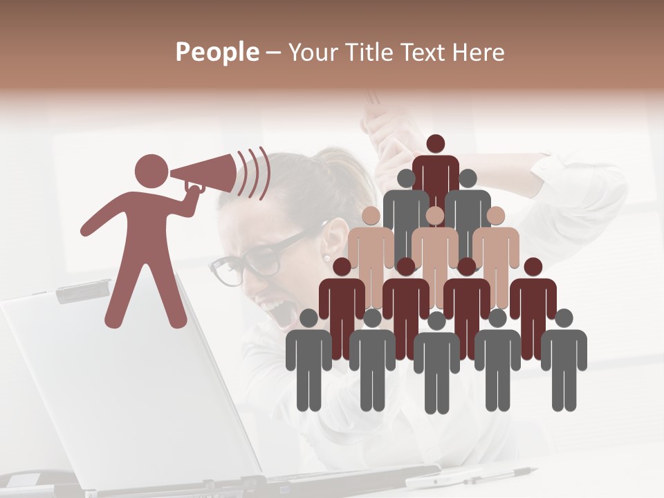 Angry Failure White Collar Worker PowerPoint Template