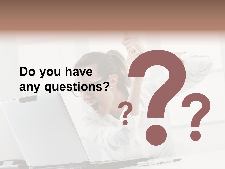 Angry Failure White Collar Worker PowerPoint Template