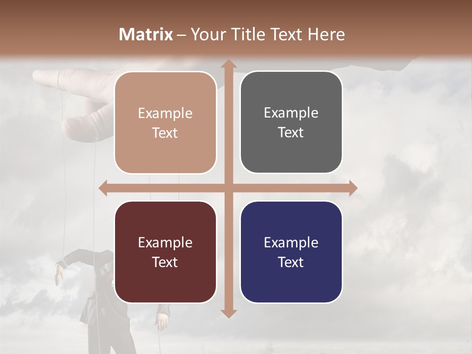 Controlled Caucasian Marionette PowerPoint Template