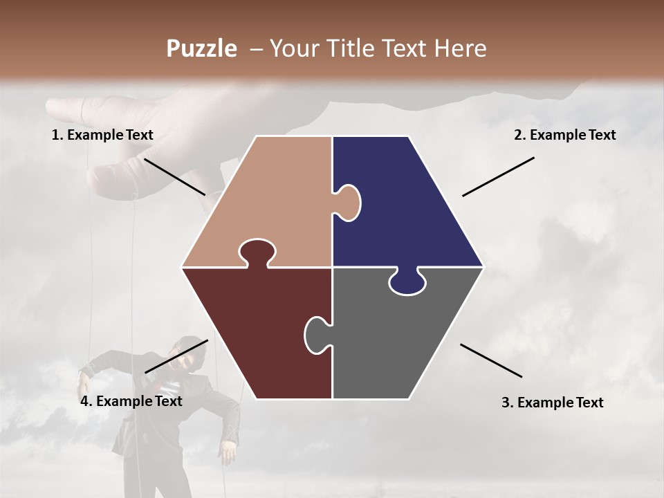 Controlled Caucasian Marionette PowerPoint Template