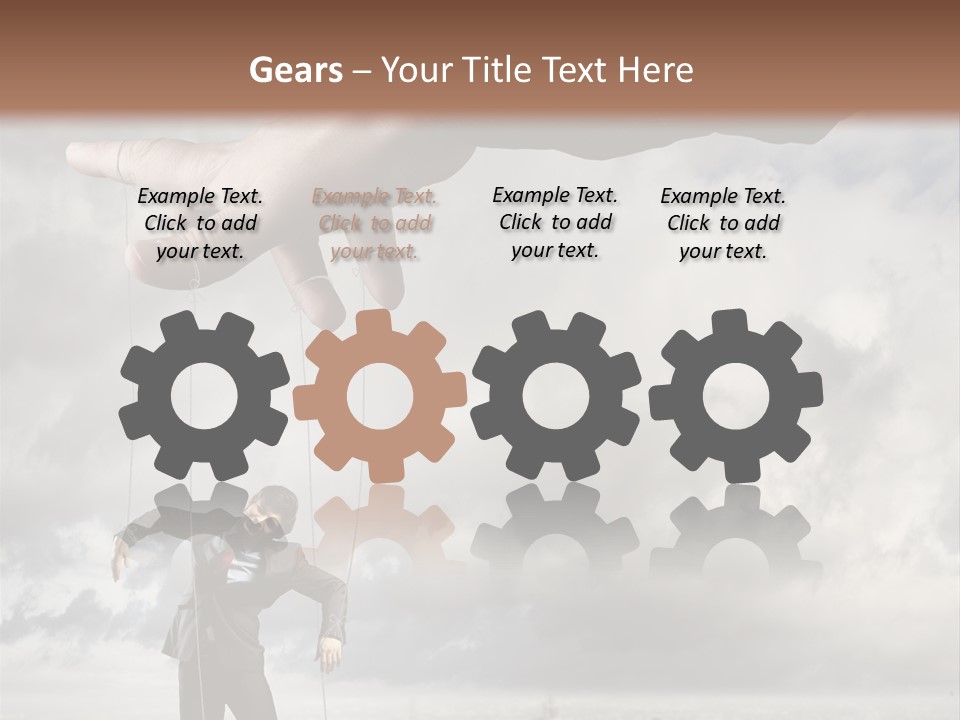 Controlled Caucasian Marionette PowerPoint Template