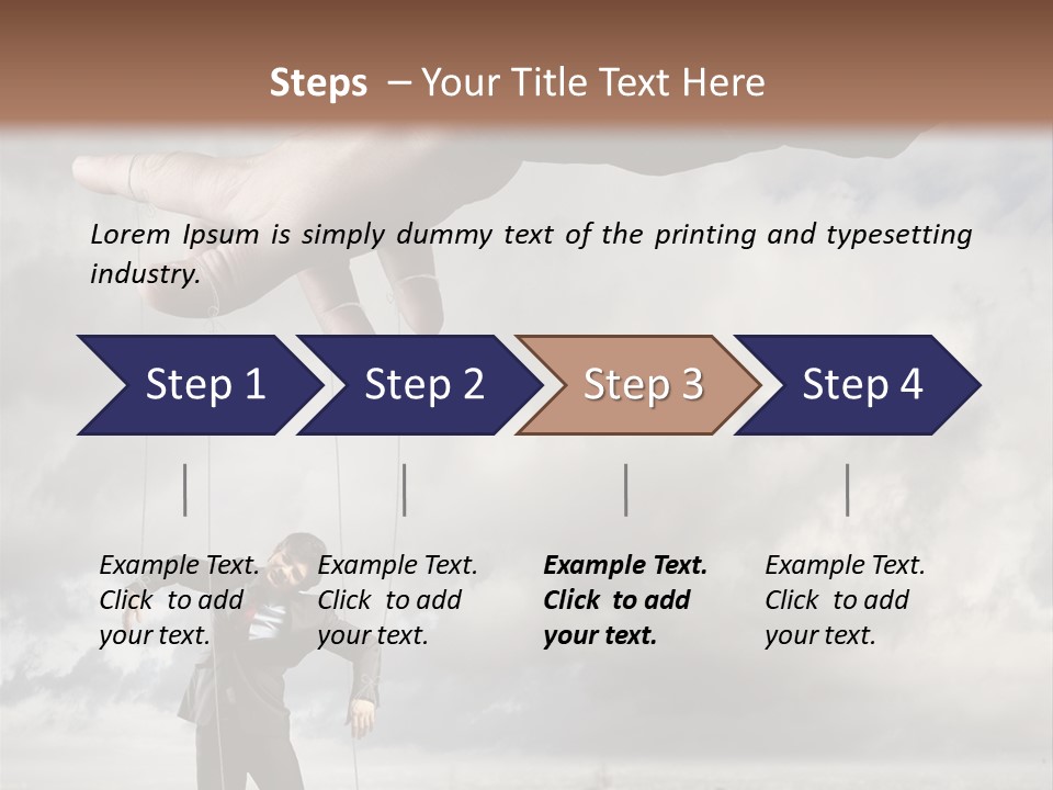 Controlled Caucasian Marionette PowerPoint Template