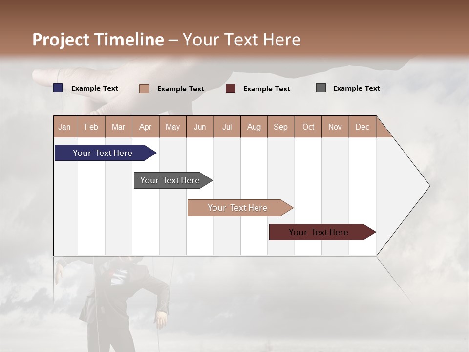 Controlled Caucasian Marionette PowerPoint Template