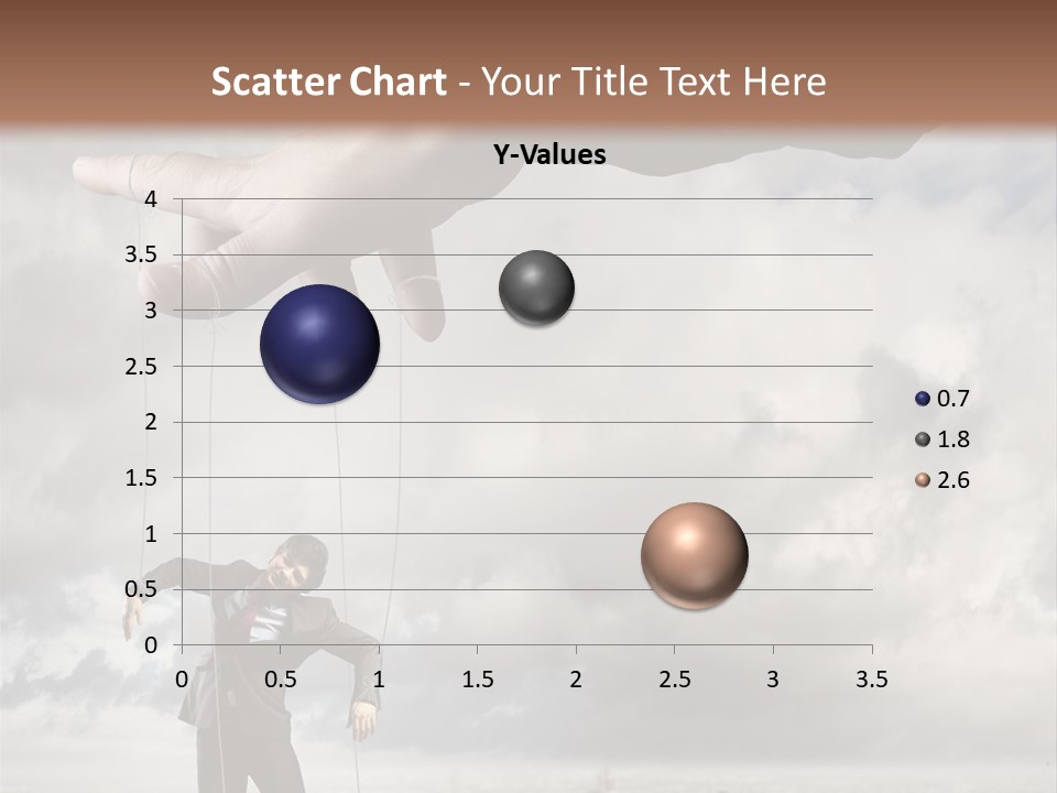 Controlled Caucasian Marionette PowerPoint Template