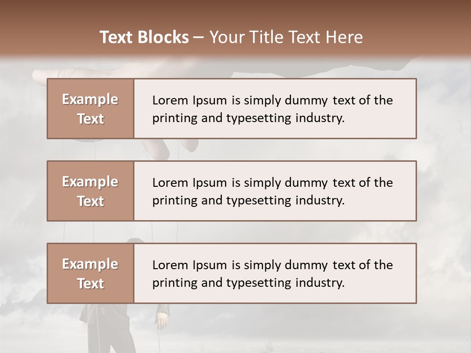 Controlled Caucasian Marionette PowerPoint Template