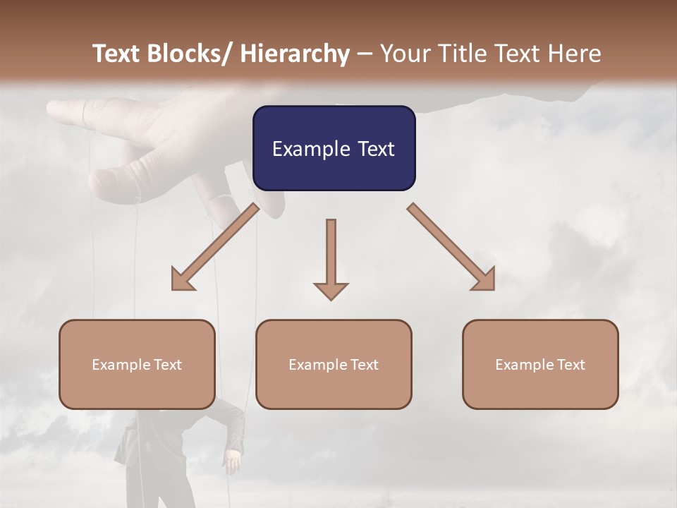 Controlled Caucasian Marionette PowerPoint Template