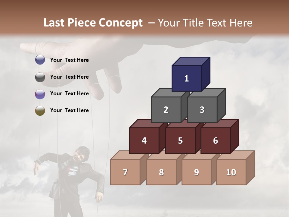 Controlled Caucasian Marionette PowerPoint Template