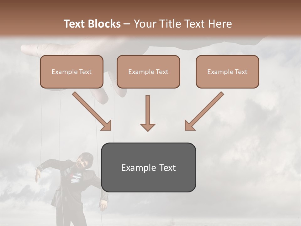 Controlled Caucasian Marionette PowerPoint Template