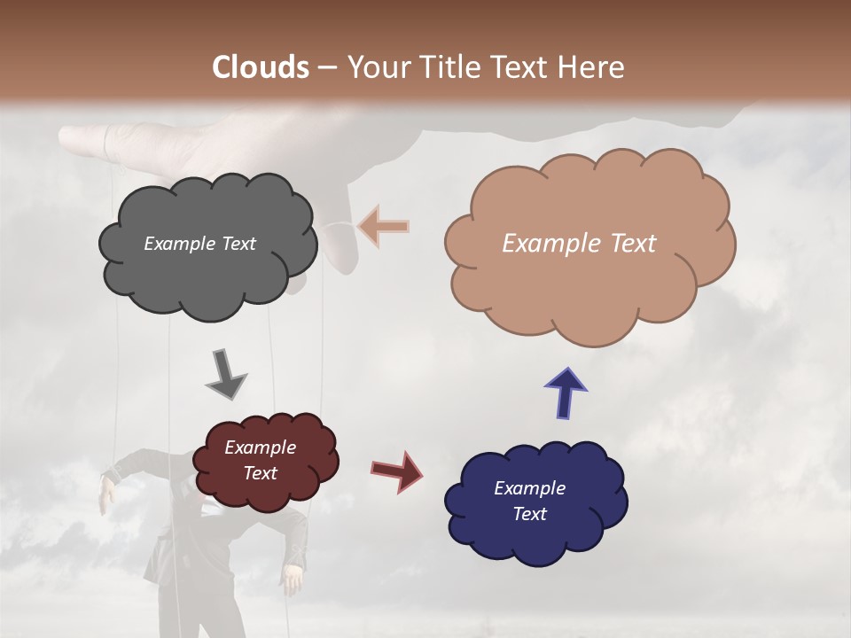 Controlled Caucasian Marionette PowerPoint Template