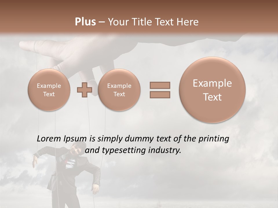 Controlled Caucasian Marionette PowerPoint Template