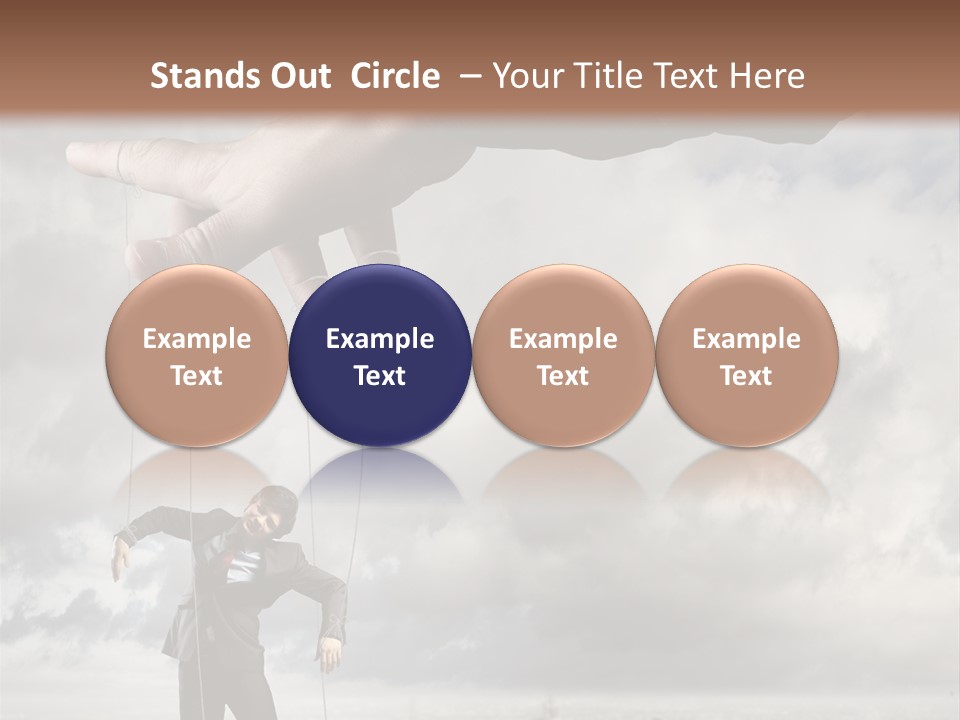 Controlled Caucasian Marionette PowerPoint Template